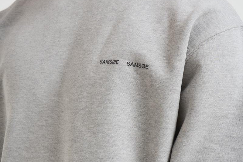 Felpa uomo girocollo grigia crew neck M00018105 GREYMEL SAMSØE SAMSØE 