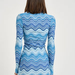 Abito midi donna multicolor blu IMANY 01128L MC2 SAINT BARTH 