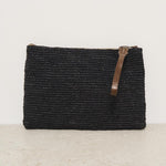 Pochette donna Ampy in rafia nera AMPY BLACK IBELIV 