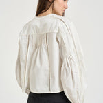 Blusa donna bianca con pizzo CH0308FA D1I02I20WH ISABEL MARANT 