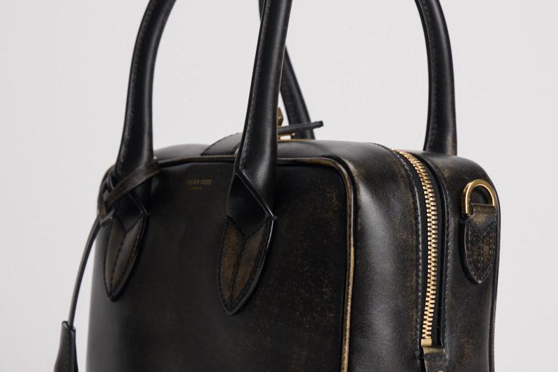 Borsa donna tote "Vita" in pelle vintage nera GWA00470 A00086790100 GOLDEN GOOSE 