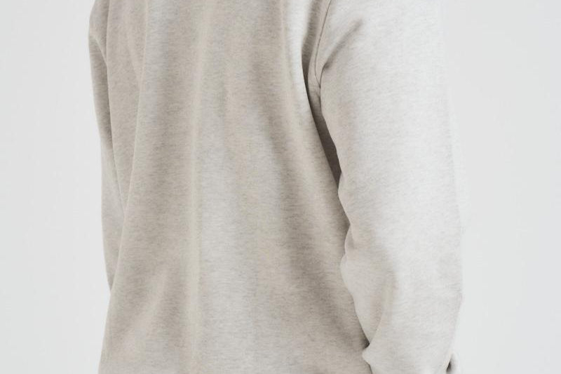 Felpa uomo mezza zip grigio chiaro 1000665 230 LES DEUX 