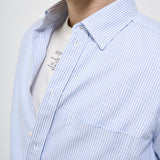 Camicia uomo Oxford celeste GMP00246 P00054880197 GOLDEN GOOSE 