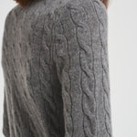 Maglia donna girocollo a traccia grigio antracite 211971865 501 RALPH LAUREN 