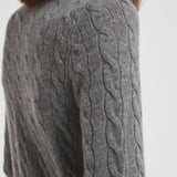 Maglia donna girocollo a traccia grigio antracite 211971865 501 RALPH LAUREN 