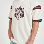 T-shirt uomo bianca e marrone TS293 CO248OFFWHITE DROLE DE MONSIEUR 