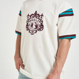 T-shirt uomo bianca e marrone TS293 CO248OFFWHITE DROLE DE MONSIEUR 
