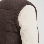 Gilet uomo a coste marrone LEEDSKNIT 13NUT MC2 SAINT BARTH 