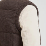 Gilet uomo a coste marrone LEEDSKNIT 13NUT MC2 SAINT BARTH 