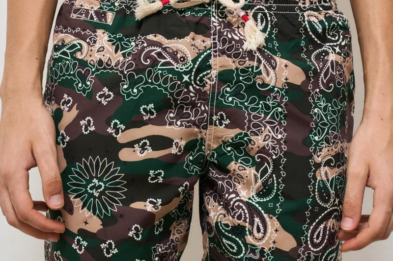 Costume uomo bandana verde scuro BANDANNAROUN 15 MC2 SAINT BARTH 