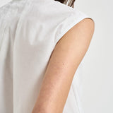 Camicia donna smanicata bianca A06733 8928C01C PESERICO 