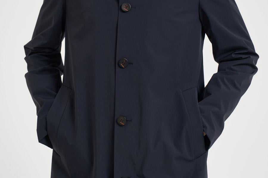 Trench uomo midi blu notte 26005 MONTECRISTO LIGHT JACKET60 RRD 