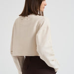 Maglia donna cropped panna GWP02203 P00212211616 GOLDEN GOOSE 