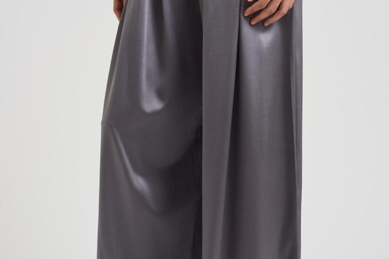 Pantaloni a palazzo donna 325FW3703S SMOKE GRAY DANAME 