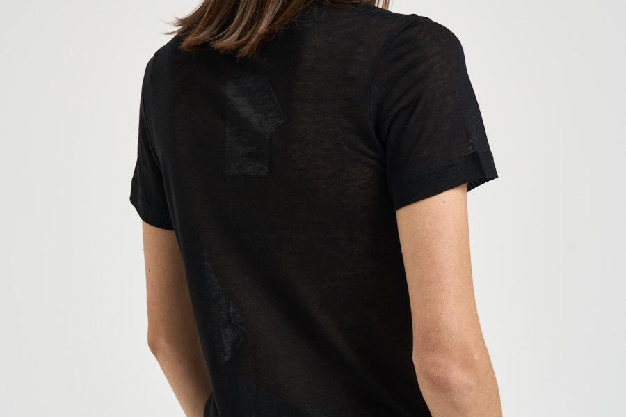 T-shirt donna girocollo nera 31742 1433BLACK FILIPPA K 