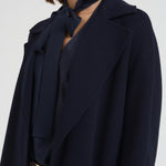 Cappotto donna midi Cles blu notte CLES 006 MAX MARA STUDIO 
