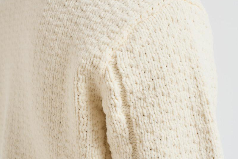 Maglia uomo Cotton Chenille panna 5100019 S00N5V0093 STONE ISLAND 