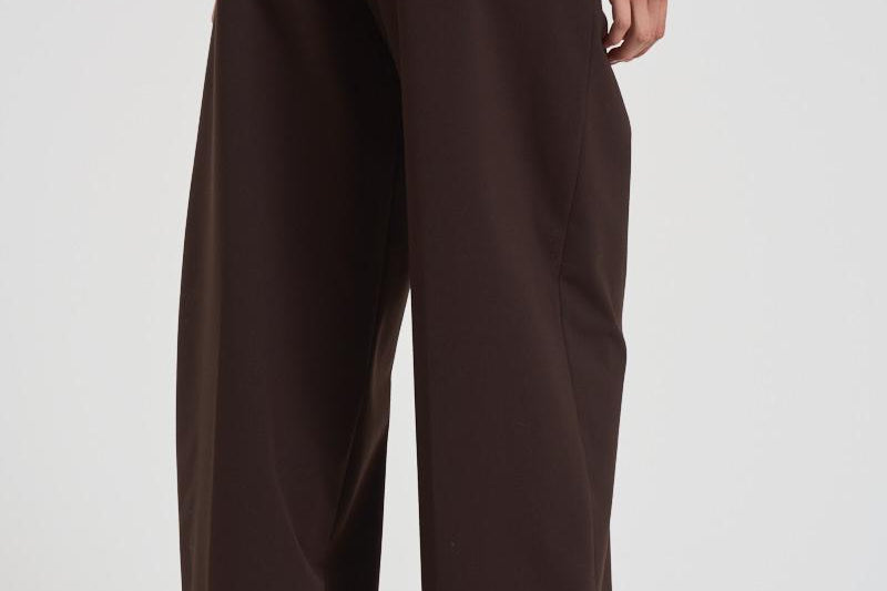 Pantaloni a gamba larga donna C3104 W0206BROWN THE LATEST 