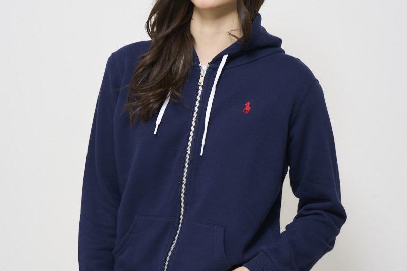 Felpa donna blu con cappuccio 211935584 009 RALPH LAUREN 