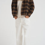 Camicia uomo a quadretti marrone M24300096 TURKISHCOFFEE SAMSØE SAMSØE 