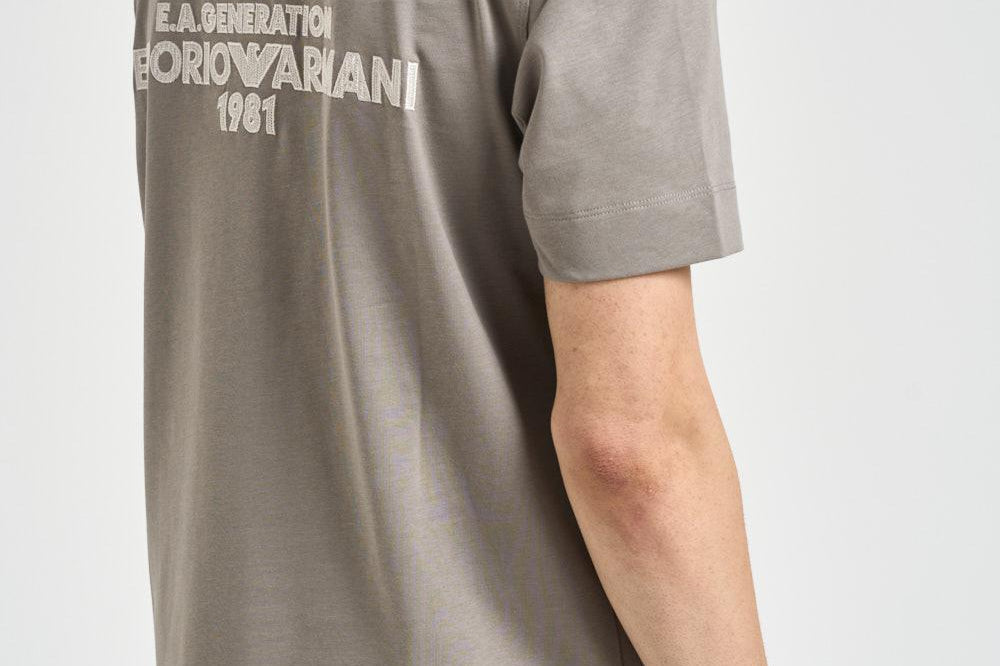 T-shirt uomo girocollo tortora EM005257 AF13715U8049 EMPORIO ARMANI 