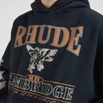 Felpa uomo con cappuccio grigia HO10012 VINTAGEBLACK0027 RHUDE 