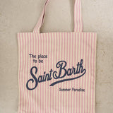 Borsa tote donna a righe rosa ES.BAG 02945H MC2 SAINT BARTH 