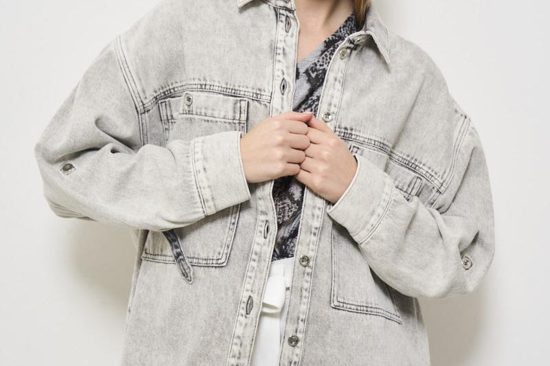 Camicia donna Alysson in denim grigio ALYSSON MIXEDGREY IRO 