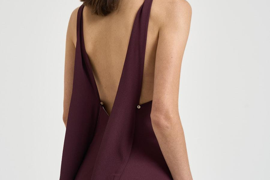 Abito donna lungo bordeaux 14884 2543 FORTE FORTE 