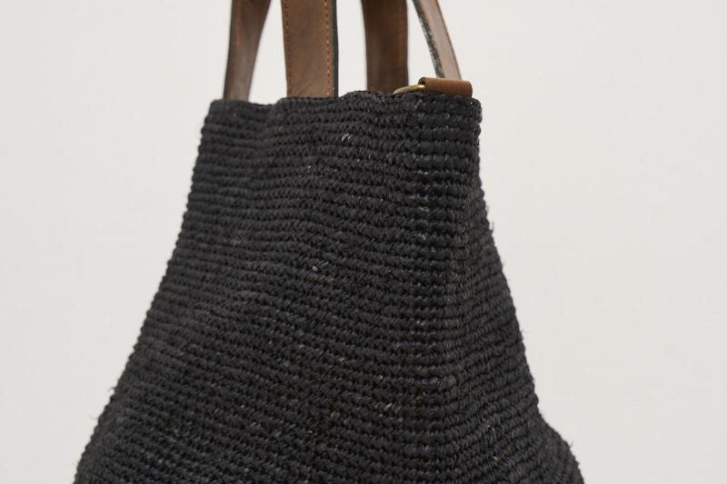 Borsa donna Mirozy in rafia nera MIROZY BLACK IBELIV 