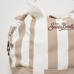 Borsa uomo a righe beige TRAVELBAG STRIPESPOPV1110EMB MC2 SAINT BARTH 