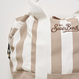 Borsa uomo a righe beige TRAVELBAG STRIPESPOPV1110EMB MC2 SAINT BARTH 