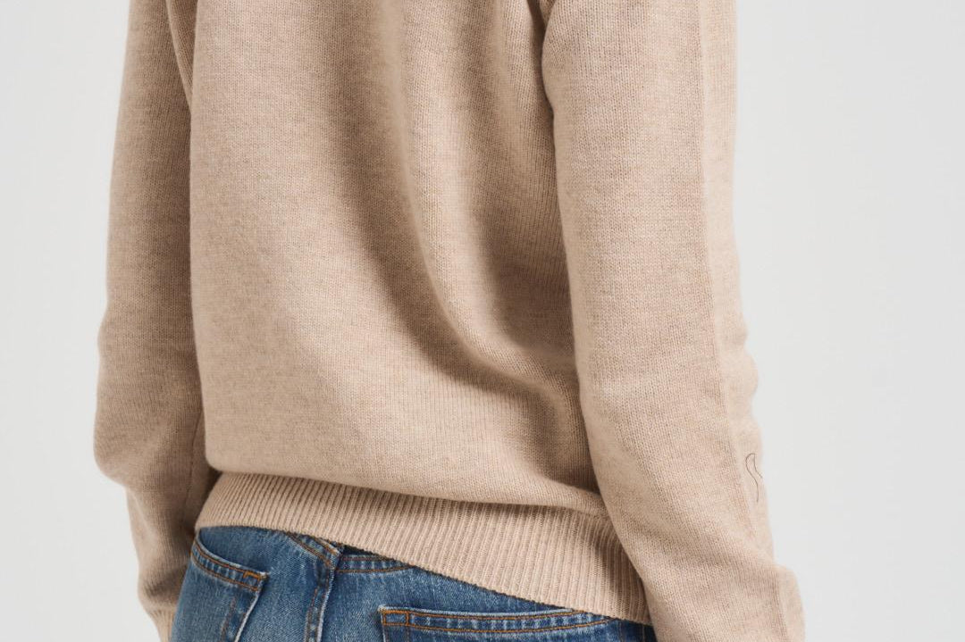 Maglia donna girocollo beige NEWQUEEN COURMA11 MC2 SAINT BARTH 