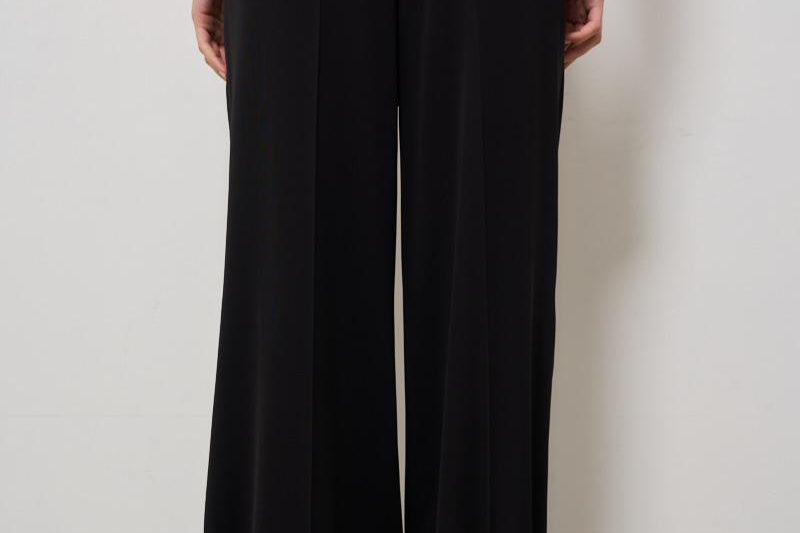 Pantalone donna Saby a palazzo nero SABY BLACK IRO 