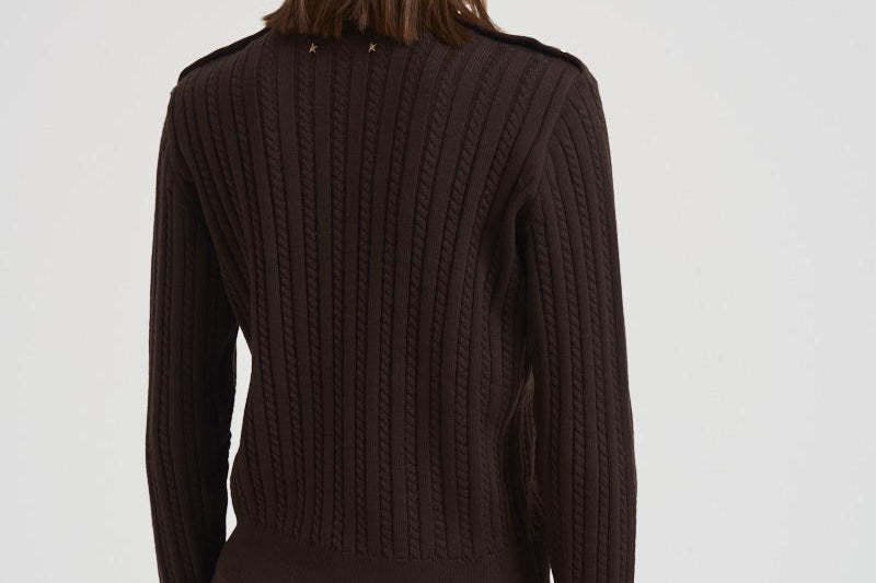 Maglia a trecce donna GWP02467 P00211090108 GOLDEN GOOSE 