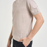 Polo uomo in maglia beige chiaro SLOANCOTTON 15H MC2 SAINT BARTH 