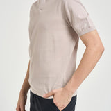 Polo uomo in maglia beige chiaro SLOANCOTTON 15H MC2 SAINT BARTH 