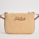 Pochette donna Parisienne Mini beige e marrone PARISIENNEMINISTRAW 00368L MC2 SAINT BARTH 