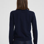 Maglia donna girocollo Mable blu notte 2022117 NAVY LISA YANG 