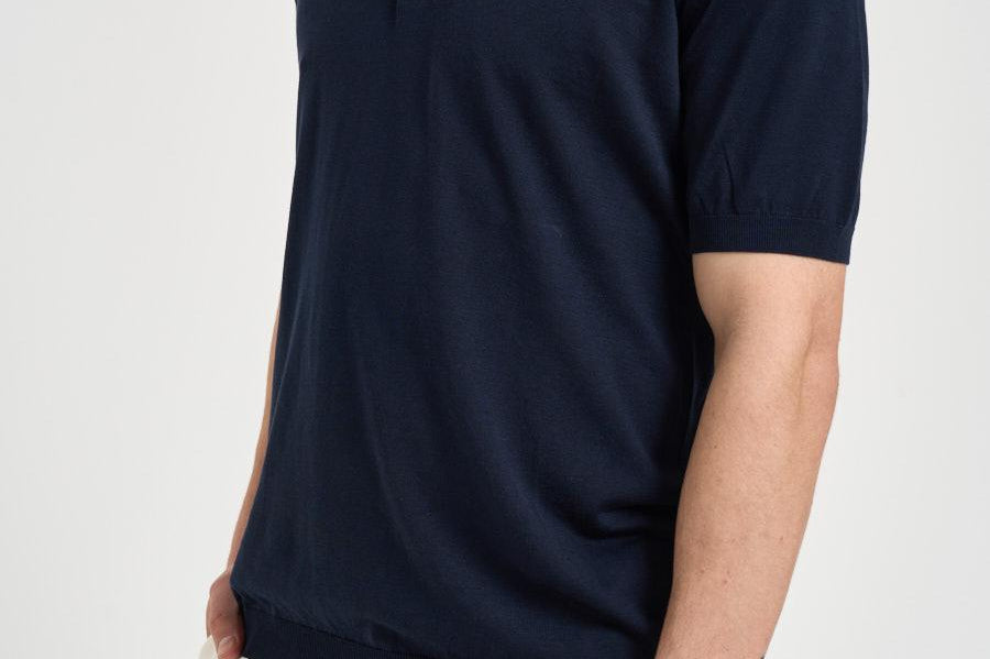 Polo uomo in maglia blu navy 300426 38 KANGRA 