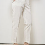 Pantaloni donna a sigaretta bianchi 176832 D6207011 INCOTEX 