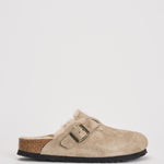 Scarpa donna Boston con pelliccia di agnello taupe 1028299 TAUPE BIRKENSTOCK 