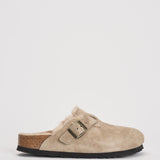 Scarpa donna Boston con pelliccia di agnello taupe 1028299 TAUPE BIRKENSTOCK 