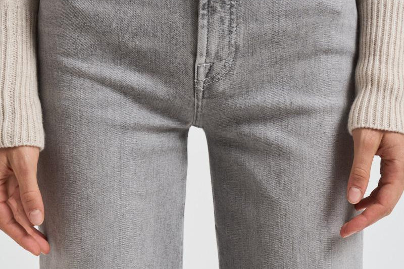 Jeans donna a palazzo in denim grigio 7UG20C66 U71BG 7 for all Mankind 