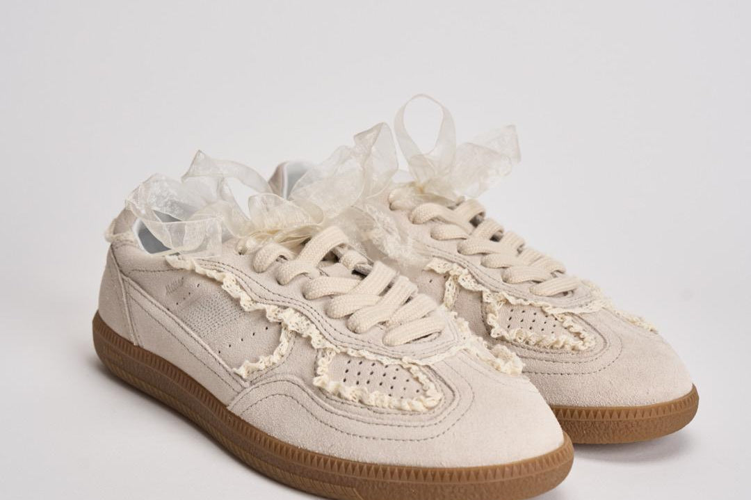 Sneakers donna crochet crema S100823 01 ALOHAS 