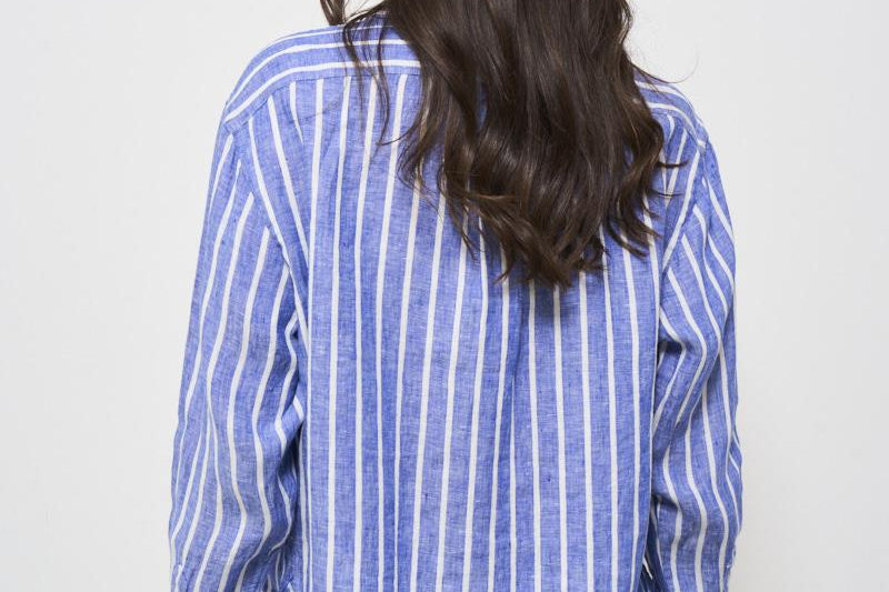 Camicia donna a righe blu 211935130 005 RALPH LAUREN 