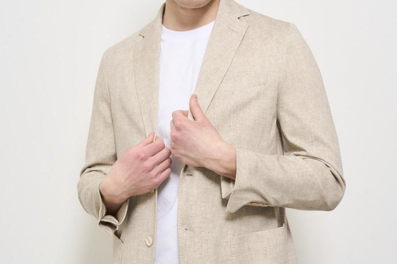 Giacca uomo monopetto beige CN4810 STONE CIRCOLO 1901 