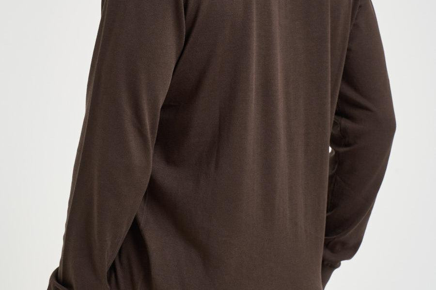Polo uomo manica lunga marrone 300403 170 KANGRA 