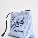 Pochette donna Aline a righe celeste e blu ALINESUCKER 00361L MC2 SAINT BARTH 