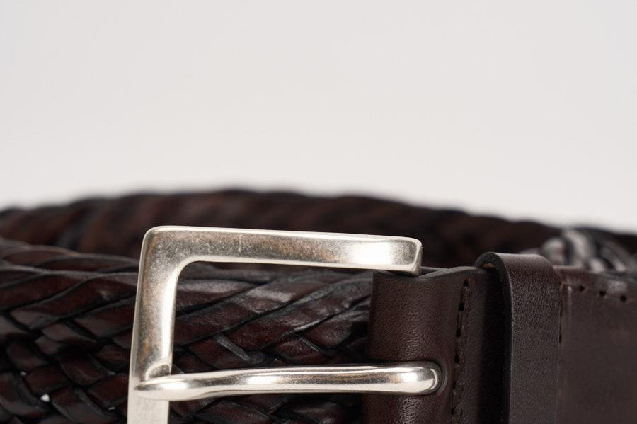 Cintura uomo intrecciata marrone U08382MAS TMORO ORCIANI 